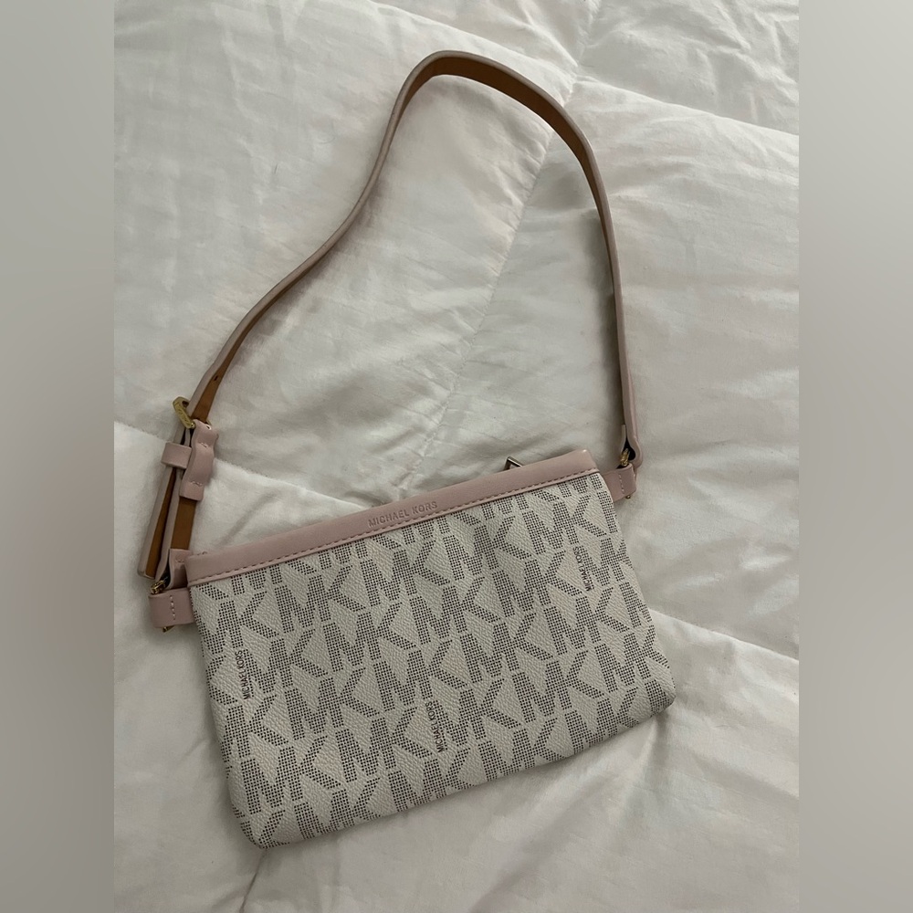 Michael Kors Pink and Cream Waist Bag or Shoulder Bag